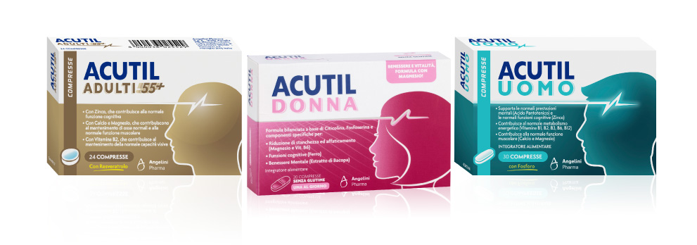 Prodotti Acutil Adulti 55+, Acutil Donna e Acutil Uomo